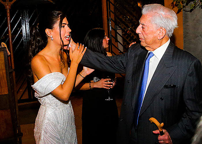 Mario Vargas Llosa en la boda de su nieta 