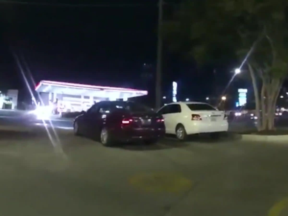 Footage from the officer’s body cam shows that the teen was eating a meal in McDonald’s parking lot. Screengrab (San Antonio Police)