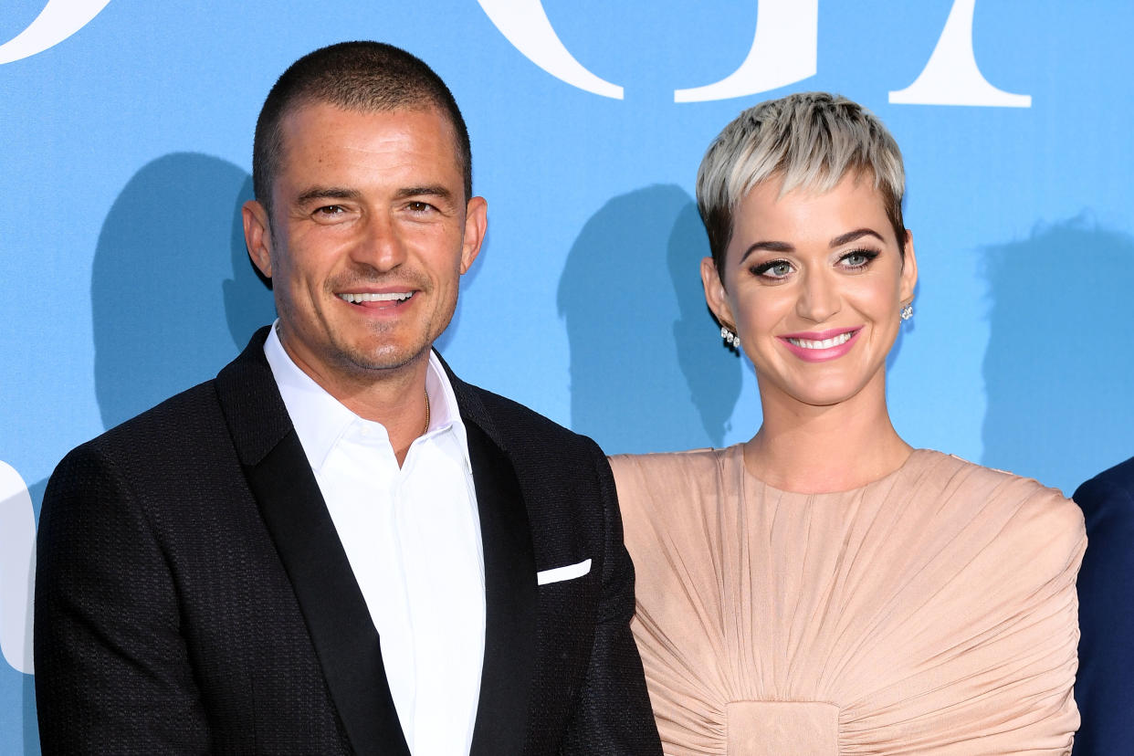 Orlando Bloom and Katy Perry attend the Gala for the Global Ocean hosted by Prince Albert II of Monaco on Sep. 26, 2018. (Photo: Daniele Venturelli via Getty Images)