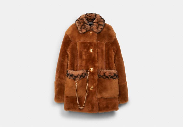 9) Coach X Jennifer Lopez Signature Shearling Coat