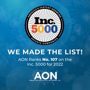 AON ranks no. 107 on the Inc. 5000 List for 2022.