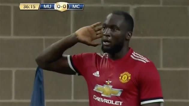 Lukaku scored for the second game in a row. Pic: BeIn Sports