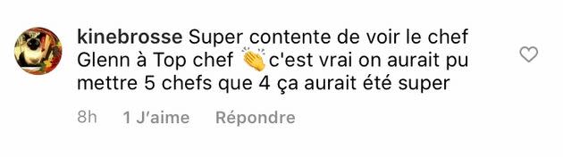 Commentaire sous la photo d’Hélène Darroze (Photo: Instagram / @helenedarroze)