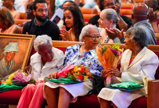 The three women have been friends since they were children. (Photo: Getty)