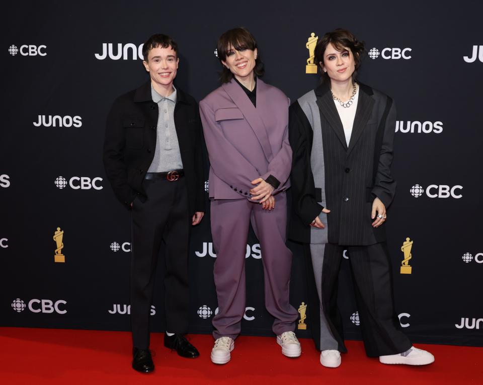 Tegan and Sara call out Alberta government's recent policies affecting transgender youth in 2024 Juno Award acceptance speech (Photo by Cindy Ord/Getty Images)
