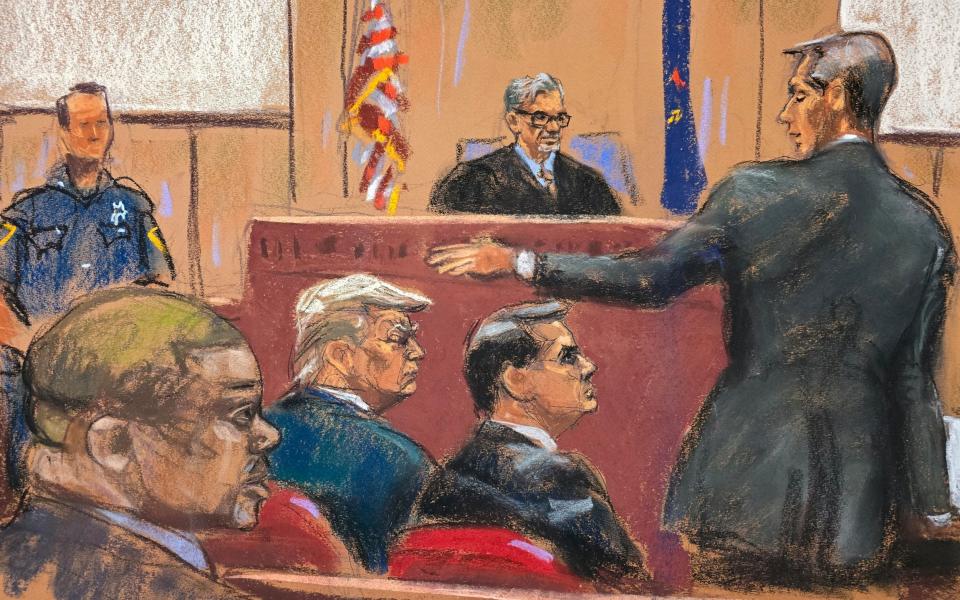 The courtroom on day two of Donald Trump's trial