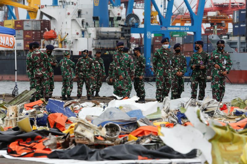 Search and rescue operation for Sriwijaya Air flight SJ182 at Tanjung Priok port, in Jakarta