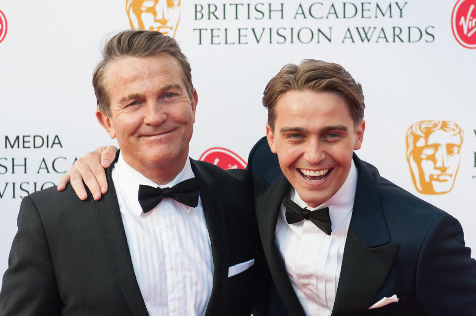 London, UK. 12th May 2019.  (L-R) Bradley Walsh and Barney Walsh attend the Virgin Media British Academy Television Awards ceremony at the Royal Festival Hall. Credit: Wiktor Szymanowicz/Alamy Live News