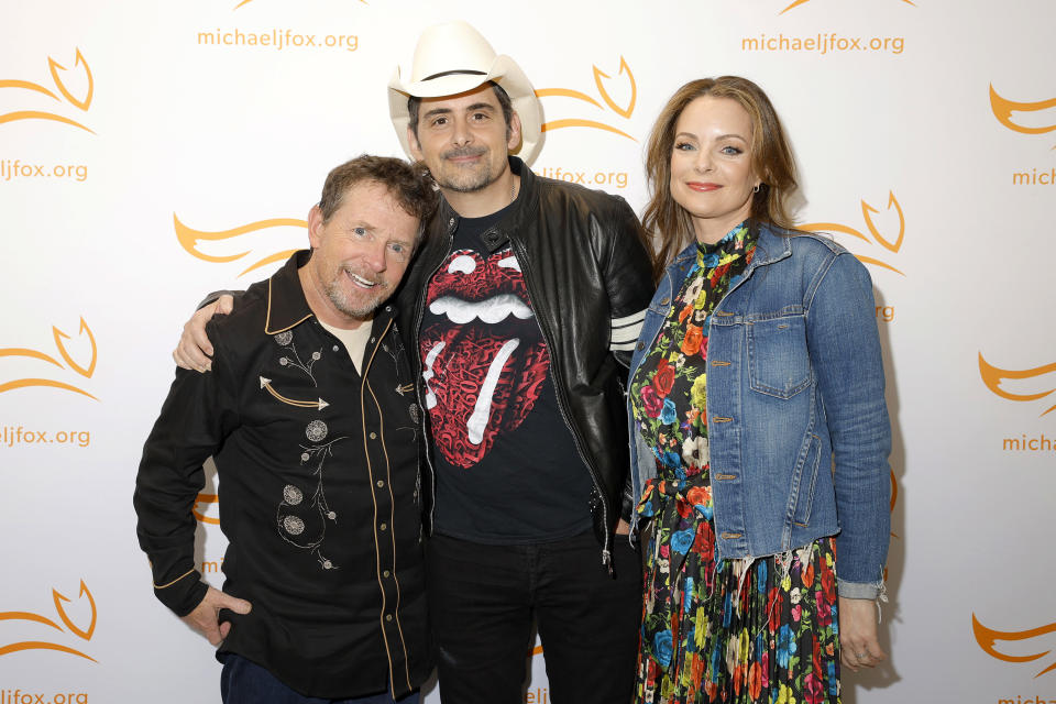 Michael J. Fox, Brad Paisley and Kimberly Williams-Paisley