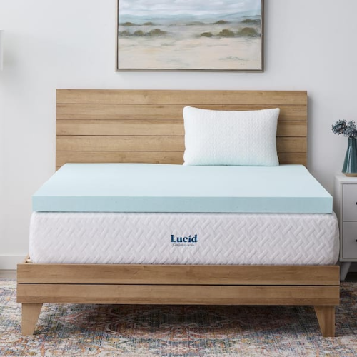 Lucid Comfort Collection Memory Foam Topper