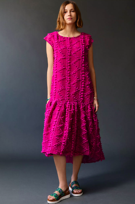 Blythe Textured Maxi Dress. Image via Anthropologie.