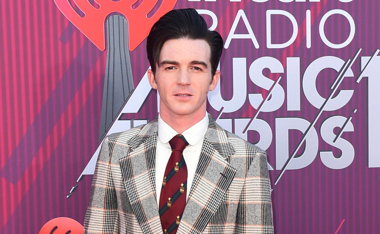 Drake Bell arrives at the iHeartRadio Music Awards on March 14, 2019, in Los Angeles.
