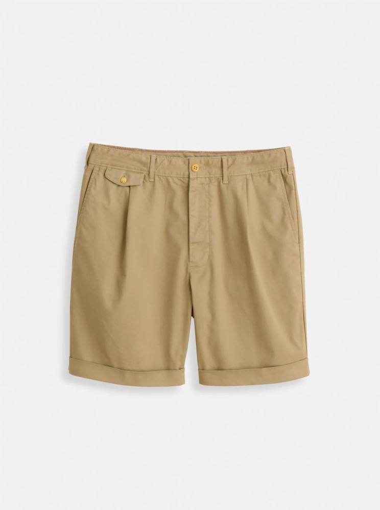 Pleated Chino Shorts