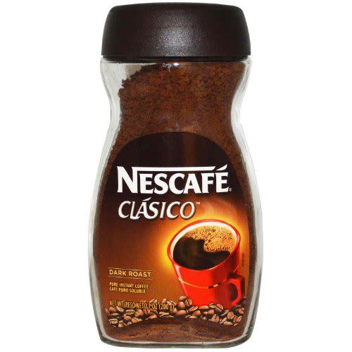 5) Nescafé Clásico Dark Roast Instant Coffee