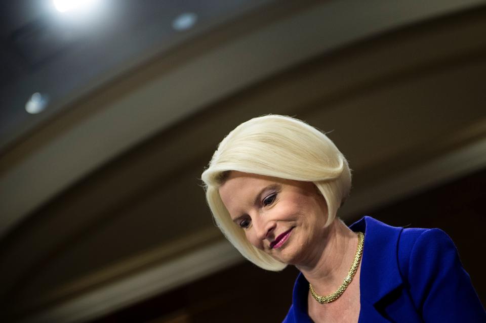 Callista Gingrich, wife of former House Speaker&nbsp;Newt Gingrich, waits for a Senate Foreign Relations Committee hearing on&nbsp;her nomination to be the U.S. ambassador to the Vatican on July 18, 2017.