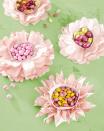 <p>Make these flowering candy dishes with an item you probably already have in your house: coffee filters.</p><p><strong>To make:</strong> Submerge regular-size white coffee filters (you’ll need four to six for each flower) in a watered-down Rit Dye solution (here, Petal Pink); dry completely. Cut into flower shapes of various sizes, and stack largest to smallest. Attach at centers with craft glue. Glue a papier-mâché or store-bought candy cup to center of each. Fill with candy.</p><p><a class="link " href="https://www.amazon.com/Rit-Dye-Liquid-Fabric-8-Ounce/dp/B0011455FY/ref=sr_1_2?tag=syn-yahoo-20&ascsubtag=%5Bartid%7C10050.g.1111%5Bsrc%7Cyahoo-us" rel="nofollow noopener" target="_blank" data-ylk="slk:SHOP RIT DYE;elm:context_link;itc:0;sec:content-canvas">SHOP RIT DYE</a></p>