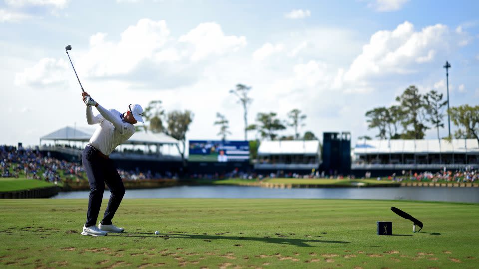 Silverman got his first taste of the iconic 17th hole at the TPC Sawgrass Stadium Course. - Mike Ehrmann/Getty Images