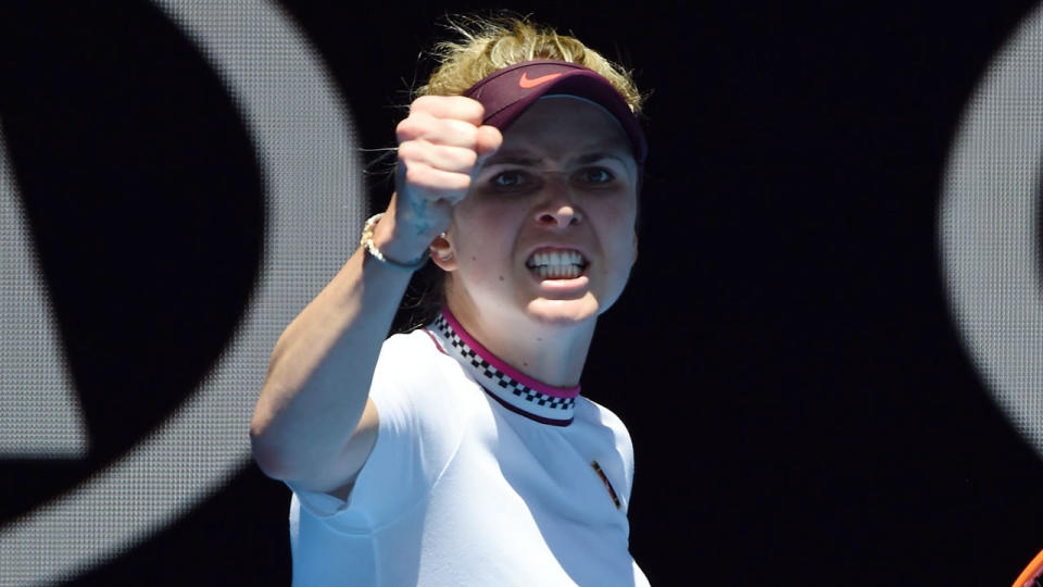 Elina Svitolina has powered her way into the Australian Open quarter-finals. Pic: Getty