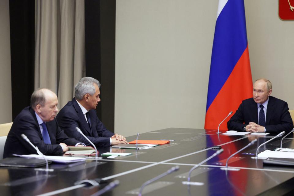 Putin holds a meeting with his security and armed forces chiefs to address the Kursk attack.