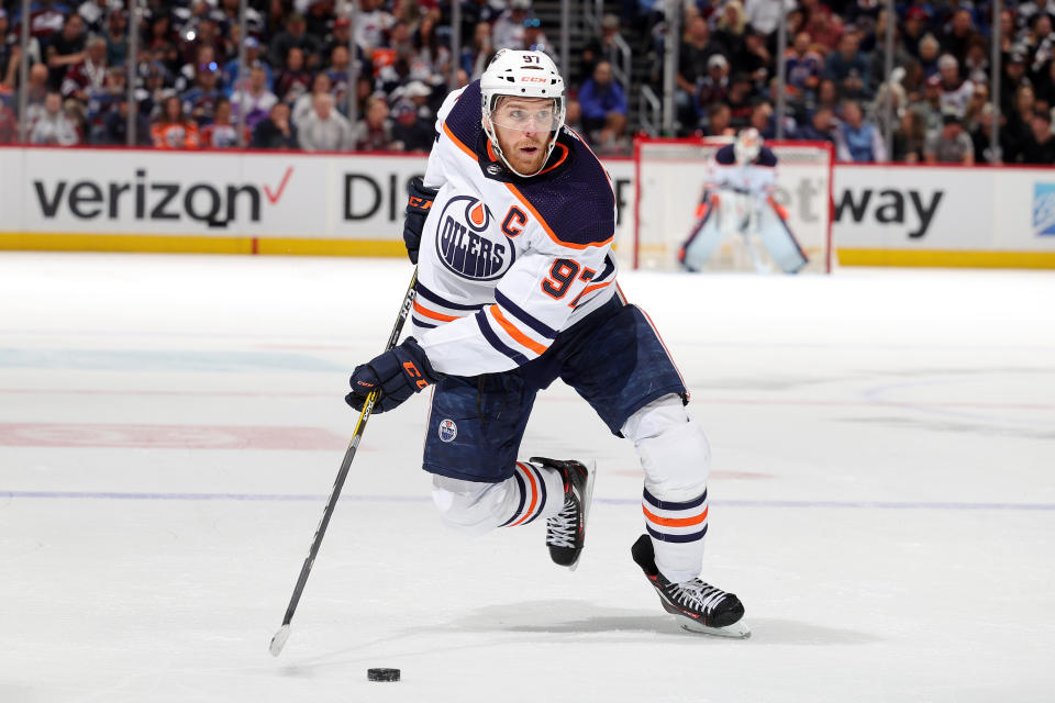 A big game from Connor McDavid is the Oilers' best shot to avoid elimination in the NHL playoffs.  (Photo by Michael Martin/NHLI via Getty Images)