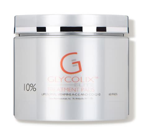 Remove dirt while resurfacing skin using these <strong><a href="https://fave.co/2FbgK37" target="_blank" rel="noopener noreferrer">10% Glycolix Elite Treatment Pads</a></strong>. Glycolic acid and witch hazel work to slough away dead skin and purify pores, while vitamins A, C, E and Coenzyme Q10 nourish skin with antioxidants and moisture. <strong><a href="https://fave.co/2FbgK37" target="_blank" rel="noopener noreferrer">Find it for $33 at Dermstore.&nbsp;</a></strong>