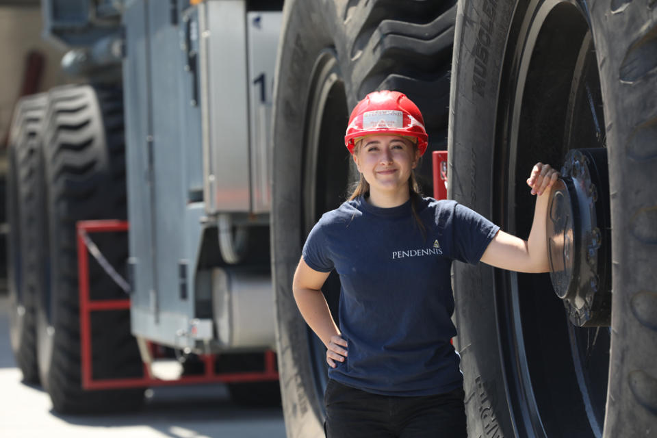 Millie Rogers, 17, working on Project Fox, a 35m motor yacht(Stuart Pearce, Yachtshot/PA Real Life)