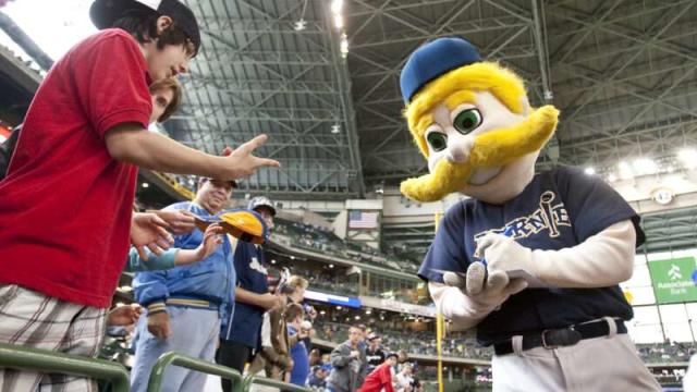 Brewers' mascots prepare for Opening Day 