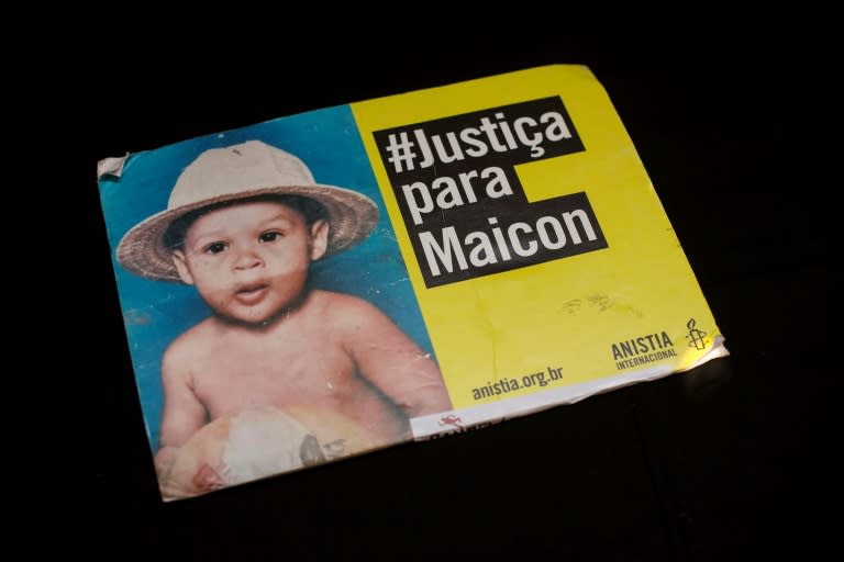 Maicon, the son of construction worker Jose Luis Farias da Silva, 56, was just two years old when he was killed by a bullet fired by a policeman pursuing drug trafficking suspects