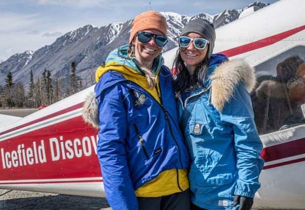 Marceau, left, and Capozzola back in Haines Junction, Yukon, after the expedition. 'None of it was ever easy … but we were ready for it,' Capozzola said.