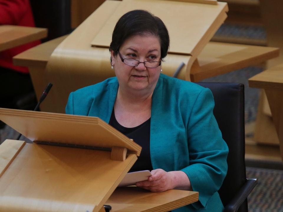 Scottish Labour interim leader Jackie Baillie pictured during first minister’s questionsPA