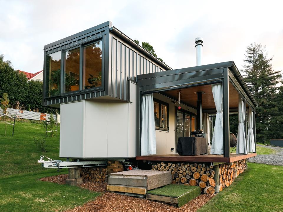 The exterior of Fabian Low's tiny house.