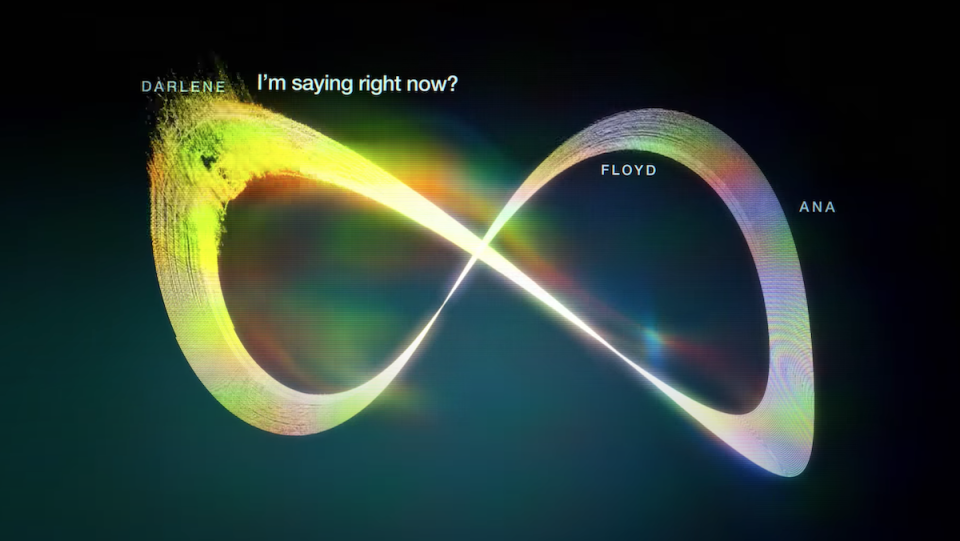 Sound-waves are visualized to look like an infinity sign in the trailer for Calls.