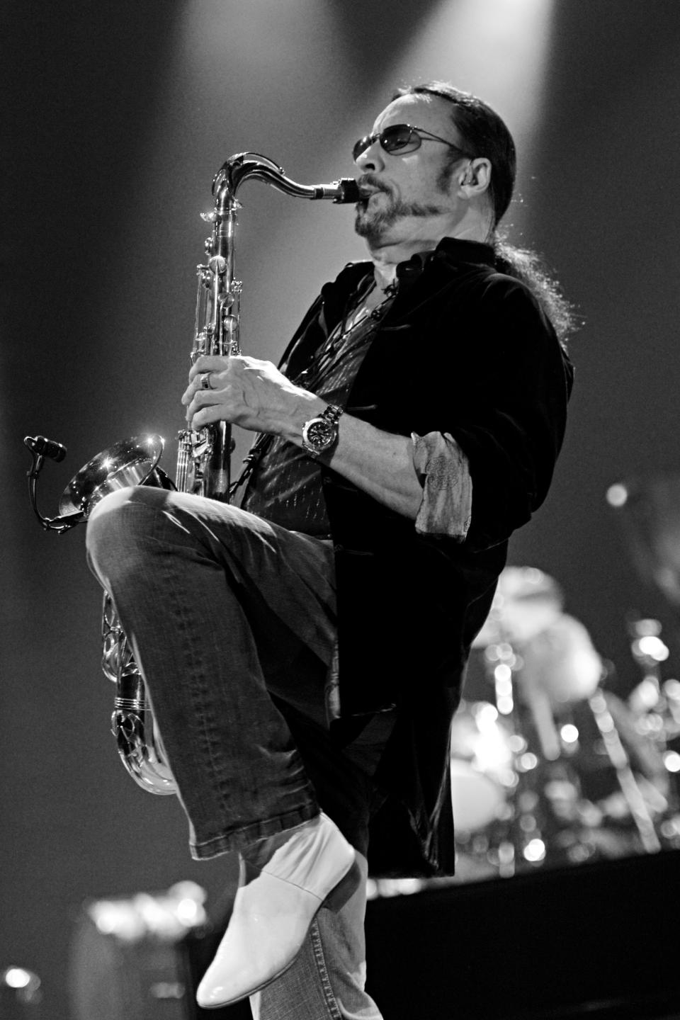 Alto Reed of Bob Seger and the Silver Bullet Band performs at U.S. Bank Arena on April 5, 2011, in Cincinnati.