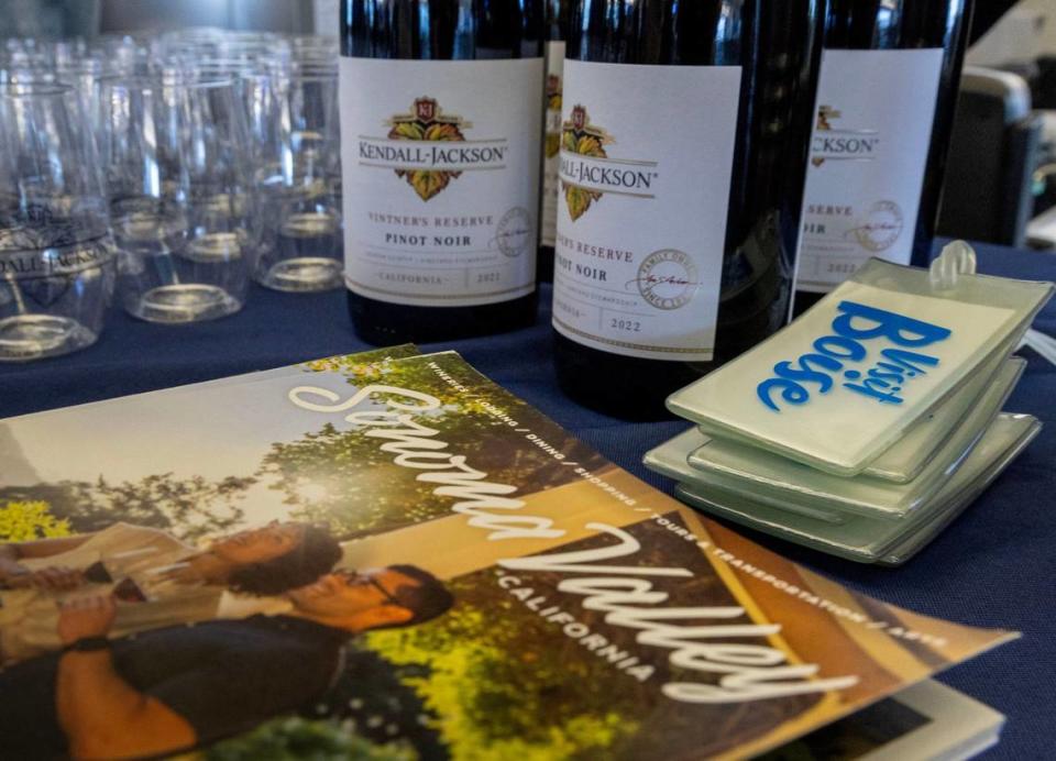 Avelo Airlines and the Boise Airport celebrated its first flight from Boise to Sonoma County by offering a wine tasting from the region at the gate before the flight.