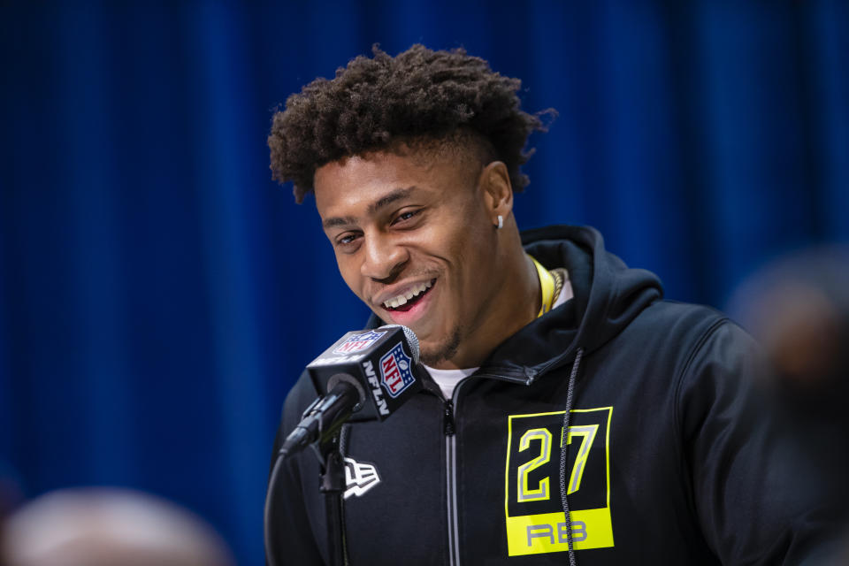 Wisconsin RB Jonathan Taylor is one of the smartest and toughest backs in the 2020 NFL draft class. (Photo by Michael Hickey/Getty Images)