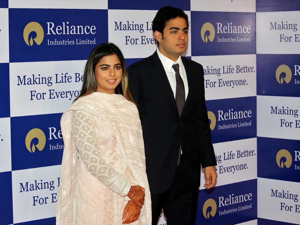 Isha Ambani and Akash Ambani