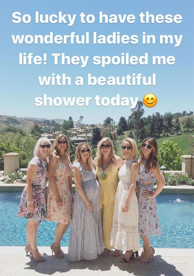 The Hills star celebrated her shower with friends. Source: Instagram