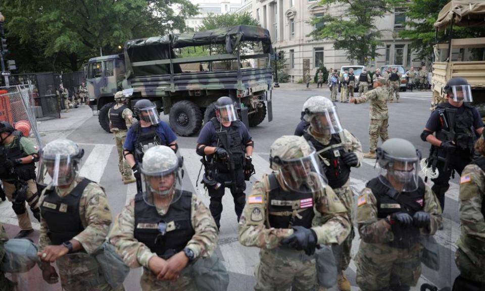 Military and other federal forces under the direction of the attorney general, William Barr, have been a visible presence on the streets of Washington DC.