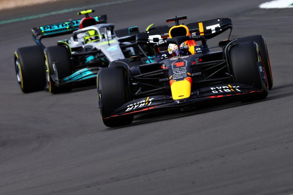 Verstappen drives ahead of Hamilton in second practice on Friday (Getty Images)