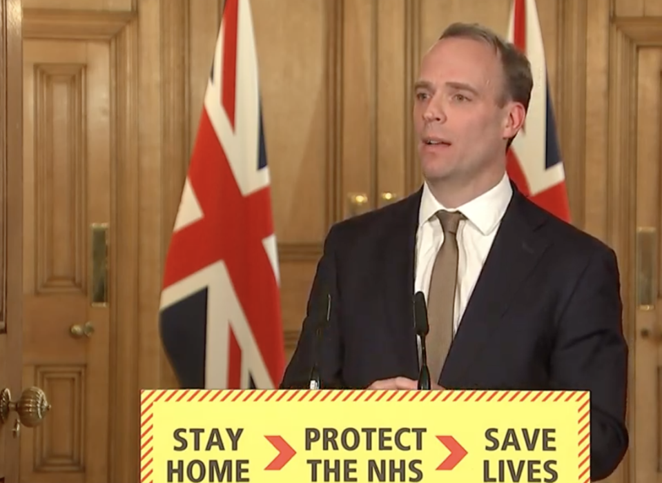 Dominic Raab. Photo: UK public broadcast