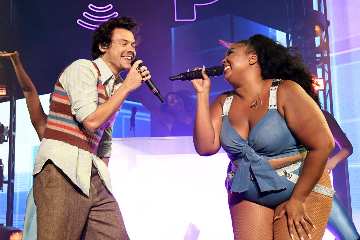 harry-styles-lizzo-1800 - Credit: Kevin Mazur/Getty Images for Pandora