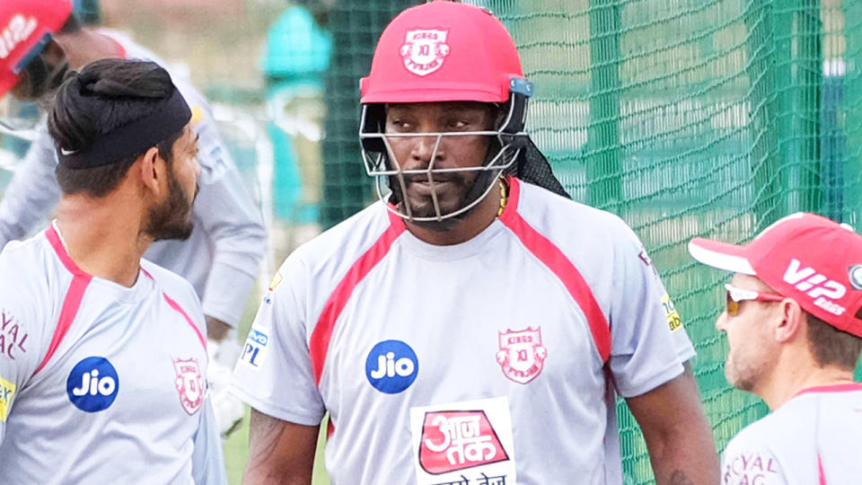 Chris Gayle, pictured here in action for Punjab Kings.