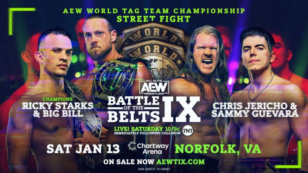 AEW Tag Team Title Match Announced For Battle Of The Belts IX