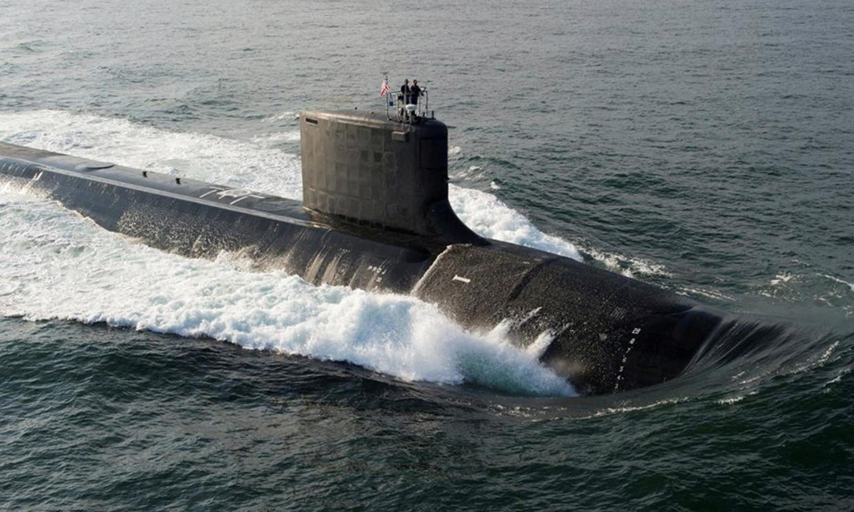 <span>A Virginia-class submarine during US sea trials in the Atlantic Ocean. Australia is relying on a US promise to sell it at least three Virginia-class submarines in the 2030s.</span><span>Photograph: Us Navy/Reuters</span>