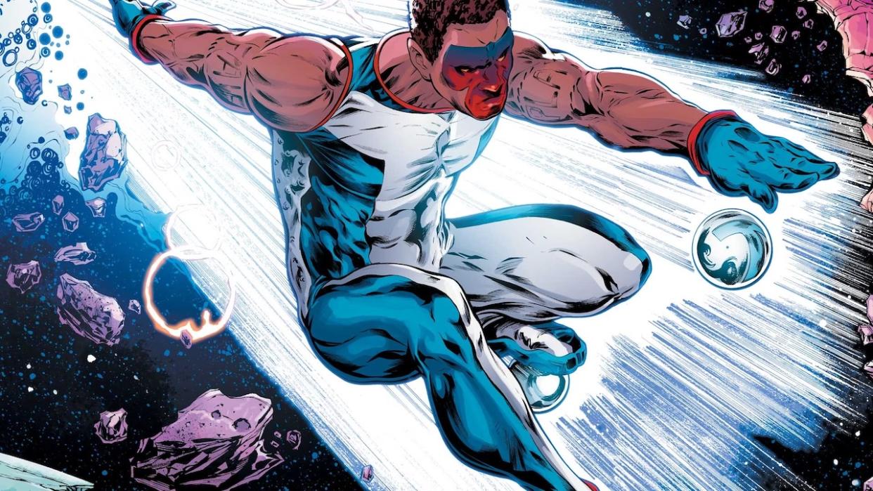  DC Comics artwork of the Michael Holt Mr. Terrific. 