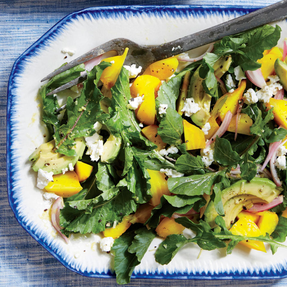 Golden Beet Salad with Avocado and Feta