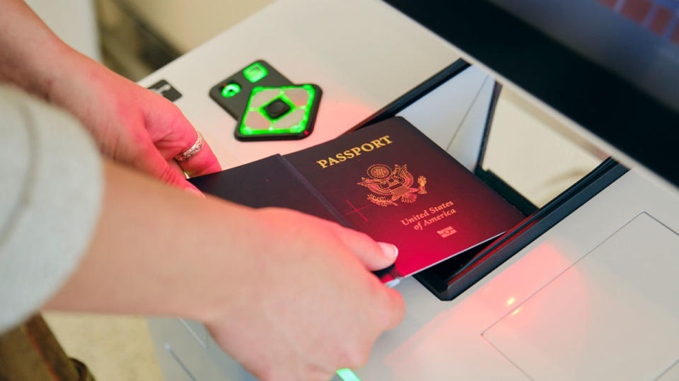 Airport Check-in Kiosk with Passport