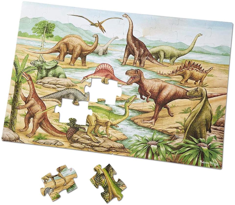 Melissa & Doug Dinosaurs Floor Puzzle. Image via Amazon.