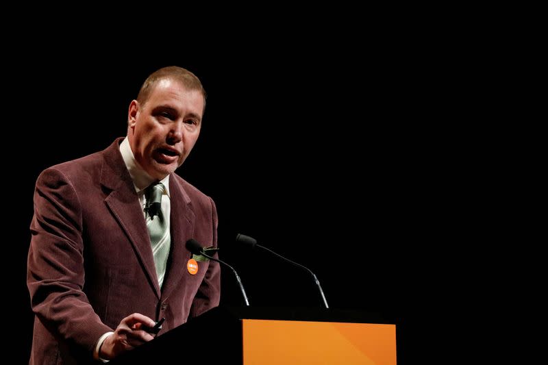 FILE PHOTO: Jeffrey Gundlach, CEO of DoubleLine Capital LP, presents during the 2018 Sohn Investment Conference in New York