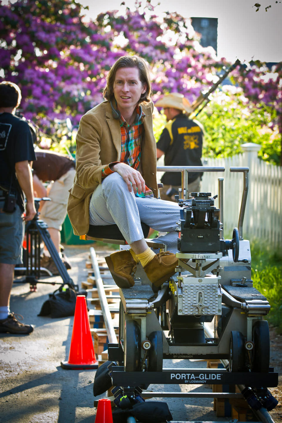 Wes Anderson on the set of Focus Features' "Moonrise Kingdom" - 2012